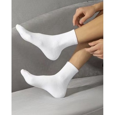 Bamtton™Premium Knit Jacquard Cotton Athletic MIDI Crew Socks Flat Knit